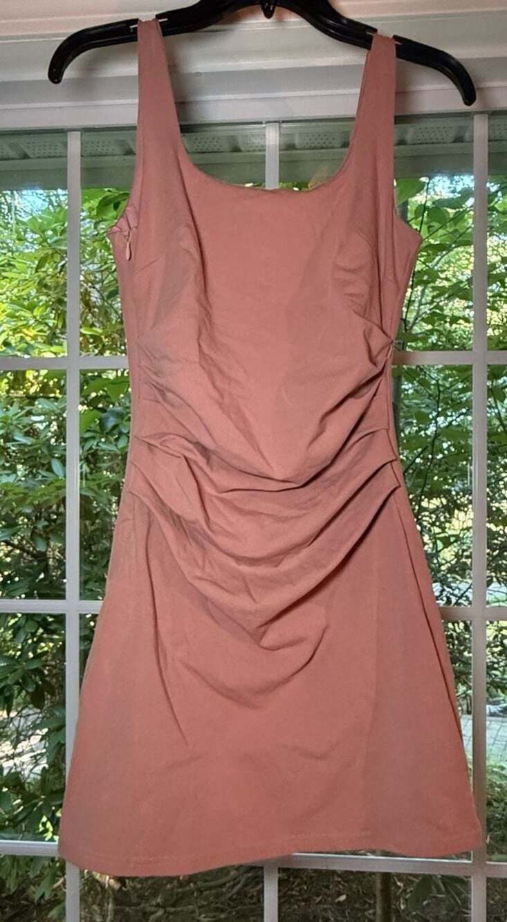 Alex Stevens Women's Pink Sleeveless Ruched Mini Dress